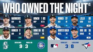 seattle mariners vs toronto blue jays match player stats
